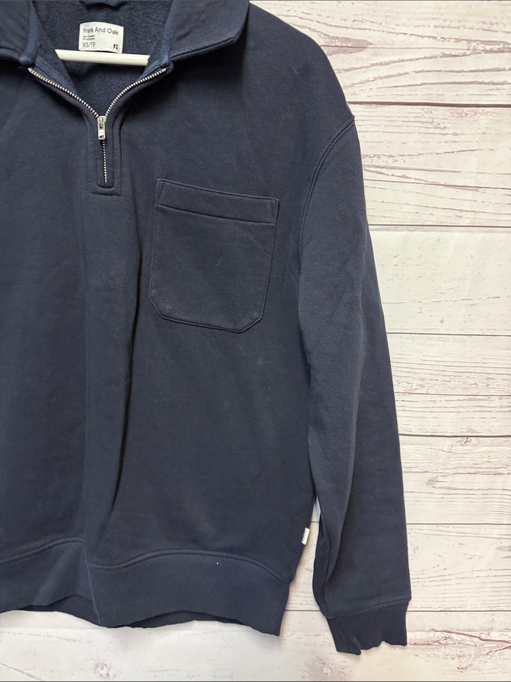 Frank & Oak 1/4 zip Sweatshirt - Picture 2 of 6